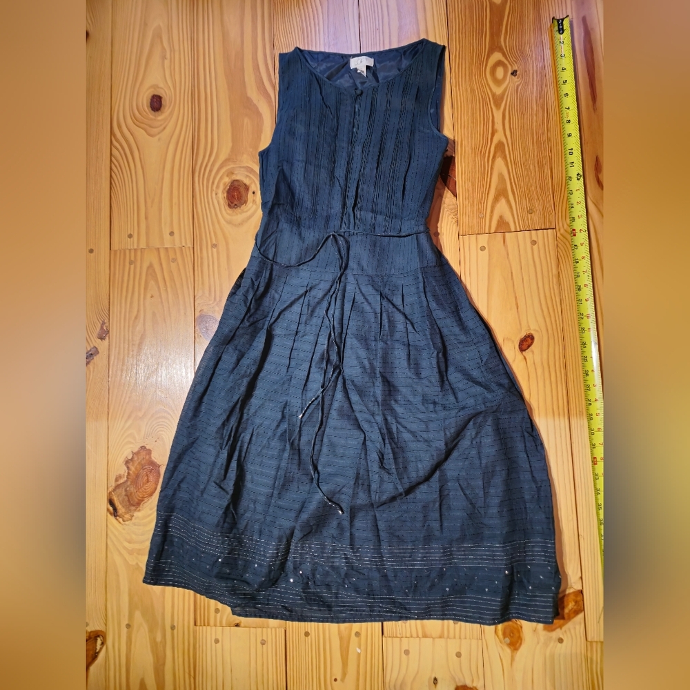 LOFT Blue Sleeveless Midi Dress